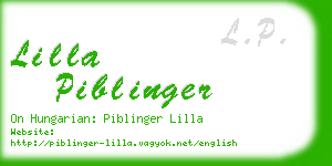 lilla piblinger business card